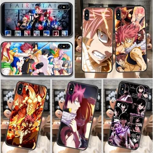 Fairy Tail Anime Phone Case For iphone 5 5S SE 2 6 6S 7 8 11 12 Mini Plus X XS XR Pro Max black trend cover art Etui luxury