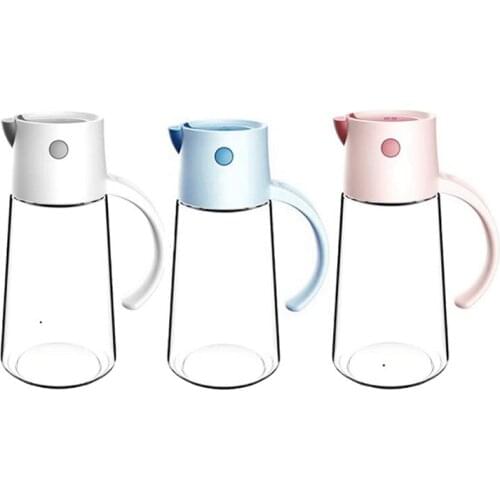 Automatically Open Lid Oil Bottle Dispenser Glass Leak-Proof Storage Bottle Salad Kitchen Tool Accessorie