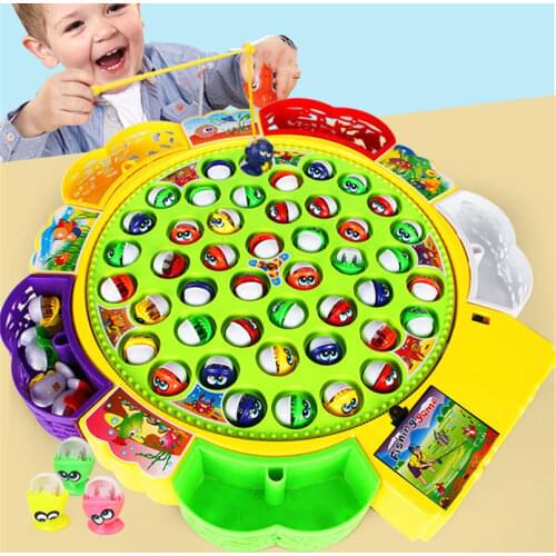 Electric Music Rotating Fishing Toys Childrens Outdoor Sports Educational Toys for Boys and Girls Games Children for Fishing