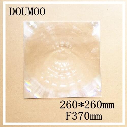 1 pcs free shipping Fresnel Lens square 260*260 mm Focal length 370 mm DIY sun concentrates square fresnel lens solar