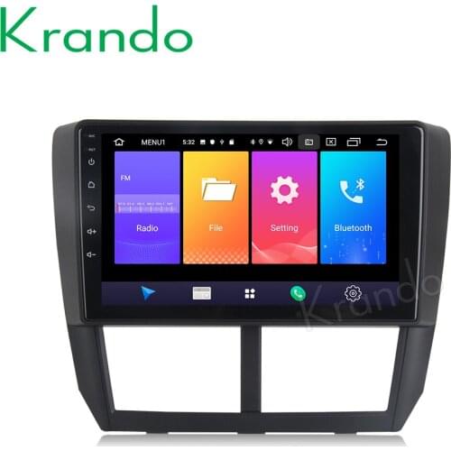 Krando Android 9.0 9" IPS Big screen car radio multimedia system GPS for Subaru Forester 2008-2012 navigation gps No 2din DVD