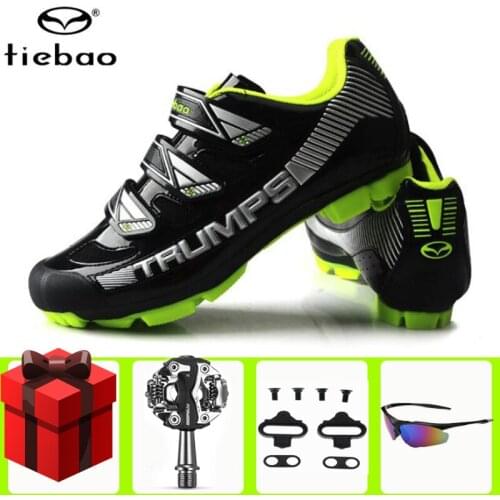 TIEBAO MTB Cycling Shoes Sapatilha Ciclismo Mtb Men sneakers Women Outdoor Mountain Bike Shoes Bicycle SPD Cleat sports shoes