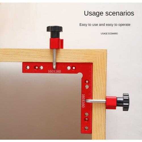90 Degrees L-Shaped Auxiliary Fixture Splicing board Positioning Panel Fixed clip Carpenter Square Ruler Woodworking tool