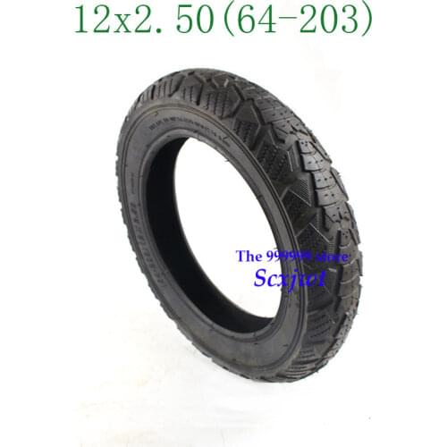Lightning delievery 12*2.50 (64-203) pneumatic wheel tire 12-inch electric bicycle inner and outer tires 12x2.50 tyre