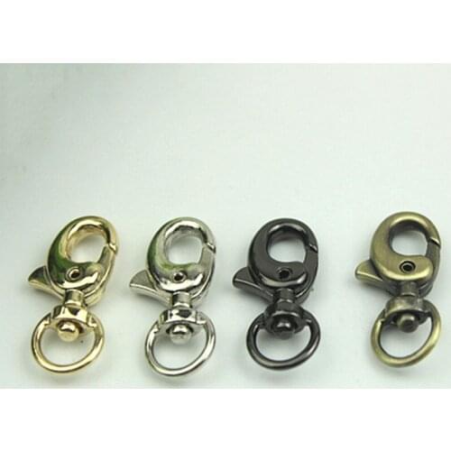 1pcs Metal Snap Hook Trigger Big Lobster Clasps Clips Spring Gate Leather Craft Tiny Pet Leash Bag Strap Webbing Keychain Hooks
