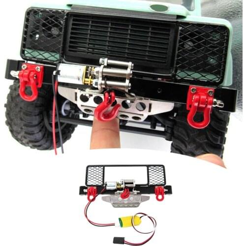 Metal Front Bumper with Winch Control Wire Front Guard Plate for MN D91 D99S RC Car Crawler Replacement