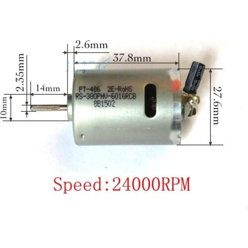 2 PCS RS380 DC 6v 24000rpm motor speed model aircraft ship model motor speed motor car models
