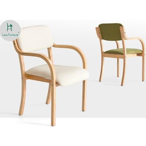 Louis Fashion Simple Solid Modern Single Room Chair Nordic Office Desk Back Computer