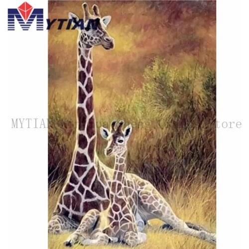 Mom and Baby Giraffes,Diamond Painting Kit,Free Fast Shippng MYTIAN Diamond Embroidery Mosaic Needlework Wall Decor Cross Stitch