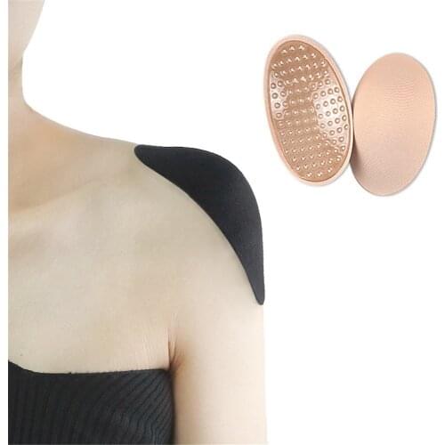1Pair Encryption Shoulder Push up Pads Adhesive Shoulder Enhancer Soft Shoulder Pads Foam Silicone Padded Shoulder Padding
