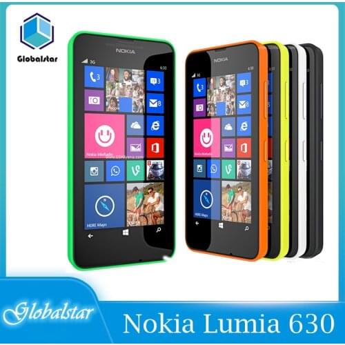 Nokia Lumia 630 Refurbished Mobile Phone Single/Dual Sim 8.1 Windows 400 Quad Core 4.5' Screen 3G 1Year Warranty Freeshipping Fa