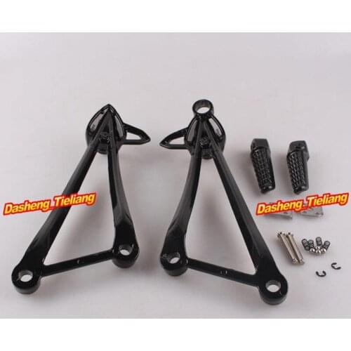 Aluminum Alloy Passenger Rear Foot Pegs Footrest Brackets for KAWASAKI ZX10R 08-10 ZX6R 09-11, Motorcycle Spare Parts Accessory
