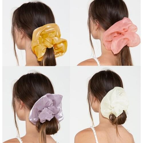 Oversized Hair Scrunchies Velvet Elastic Hair Bands Girls Headwear Womens Fashion Headband Ponytail Hair Ties Hair Accessories