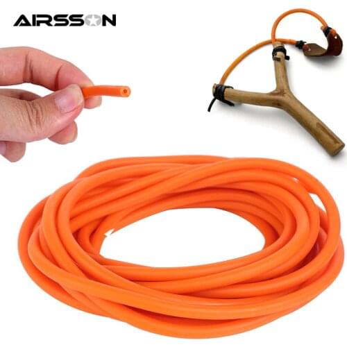 0.5-5m Natural Latex Slingshots Rubber Tube Elastic Slingshots Catapults Bow Tool Tube Band for Outdoor Hunting Shooting Camping