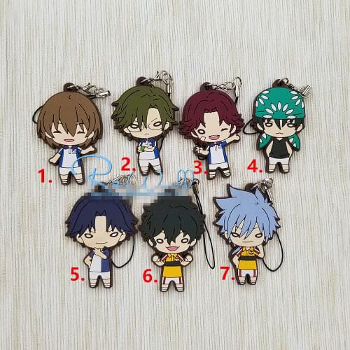 T1344 Anime Prince of Tennis rubber Keychain Key Ring Rare straps cosplay