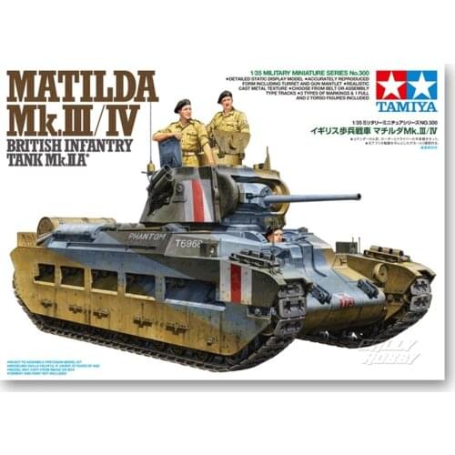 Tamiya 35300 1/35 Matilda Mk.III/IV British Infantry Tank Assembly Model Building Kits Plastic Hobby Toys For Adults DIY