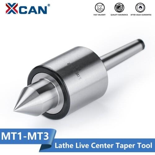 XCAN Lathe Live Center Taper Tool MT1 MT2 MT3 0.001Live Revolving Milling Center Taper Lathe Machine Center Tool