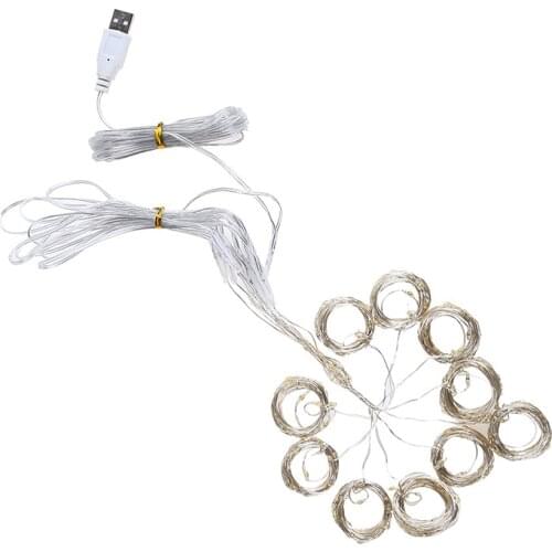 2m 200LED USB Curtain Lamp Waterproof Christmas Home Decorative Lights Garden Fairy Light Copper Wire String Lights for Holiday