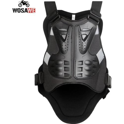 WOSAWE Motocross Protective Armor Vest Motorcycle Racing Back Shield Sleeveless Vest Armor Spine Chest Protective Gears