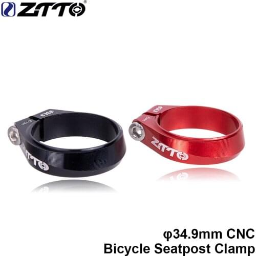 ZTTO CNC Seatpost Clamp 34.9mm High-strength Seat Post Tube Clip Thread lock Clamp Black Red For MTB Road Bike Bicycle