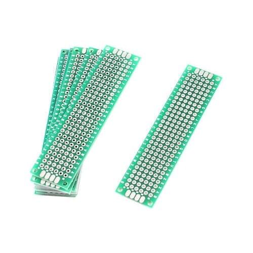 10 Pcs Double Side Solderable Prototype Universal PCB Circuit Board 2cm x 8cm