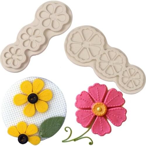 Wholesale 10 pcs Flower Silicone Mold Fondant Cake Chocolate Candy Decorating Tools