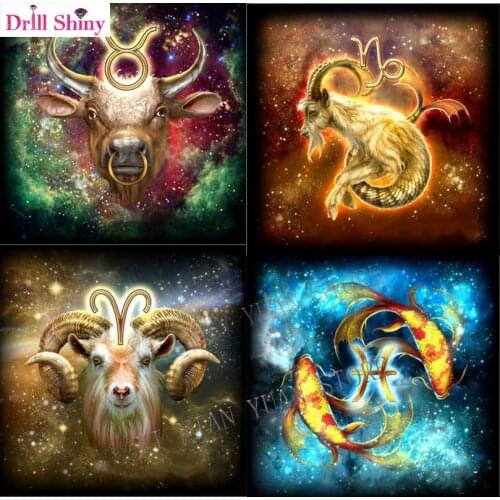 5D Diy diamond painting 12 zodiacal constellations full square diamond embroidery Rhinestone cross-stitch mosaic home decoration