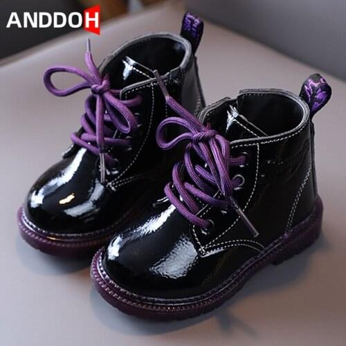 ANDDOH Leather Boots For Girls