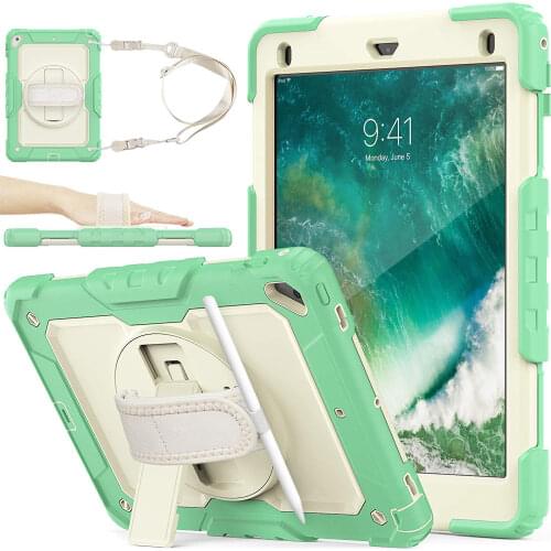 Tablet Case for iPad 6th 5th Generation 9.7 Heavy Duty Rubber Kids Shell with Screen Protector Cover for iPad Air 2 Pro 9.7 Case