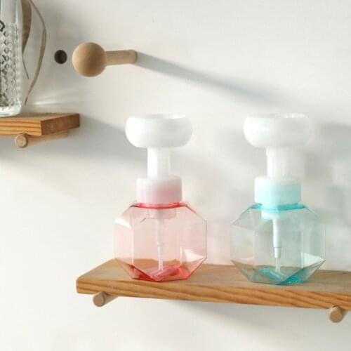 Kitchen Liquid Soap Dispenser Flower Shape Foam Foaming Pump Empty Bottle Plastic Clear Bottle Shower Gel Foam Pump Bottle Tools