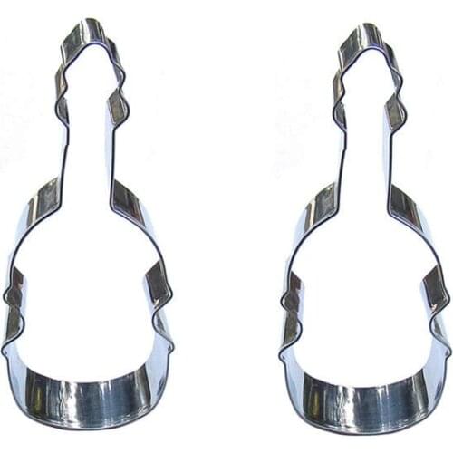 Cello shape 2 piece cookie cutting molds, baking tools, cake decorating soft candy tools