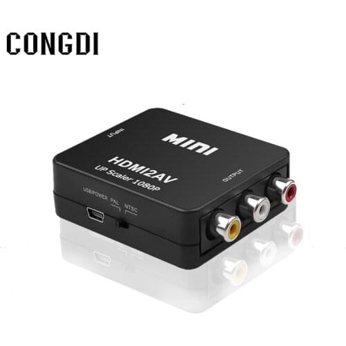 HDMI-compatible To AV RCA CVSB L/R 1080P Video Converter Box HD1080P Adapter HDMI-compatible To AV CVSB Support NTSC PAL Output