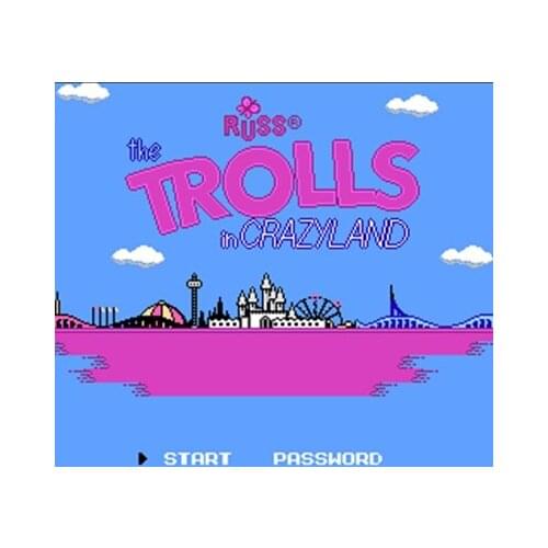 Trolls in Crazyland Region Free 60 Pin 8Bit Game Card For Subor Game Players
