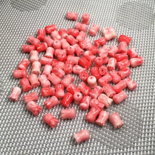 Synthetic Coral engraving Flower shape Punch loose beads isolation bead for Jewelry making DIY necklace bracelet accessories