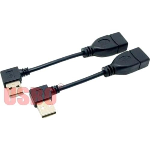 Supply Elbow black 0.1M 0.2M 0.4M USB 2.0 90 degree elbow USB-A to USB-A male - female extension cable