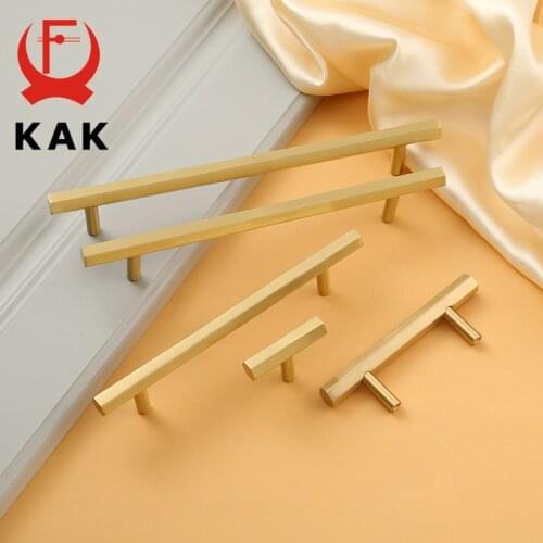 KAK Brass Copper Cabinet Knobs and Handles Gold Kitchen Handle Cupboard Door Pulls Dresser Knobs Furniture Handle Door Hardware