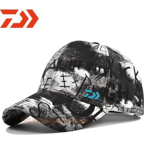 DAIWA Fishing Hat Mens Outdoor Sun Protection Sunshade Fishing Hat DAWA Sports Quick-drying Hiking Riding Hat Baseball Net Cap