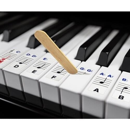 Keyboard Sticker Transparent Piano 88/61/49/37 Key Electronic Keyboard Piano Sticker Piano Stave Note Sticker for White Keys