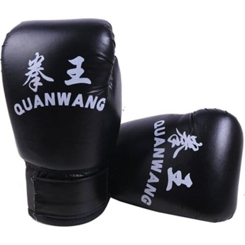 2Pc Leather Kick Boxing Glove Adult Boxing Professional Training Sparring Muay Thai MMA Karate Heavy Bag Workout Glove Men Women