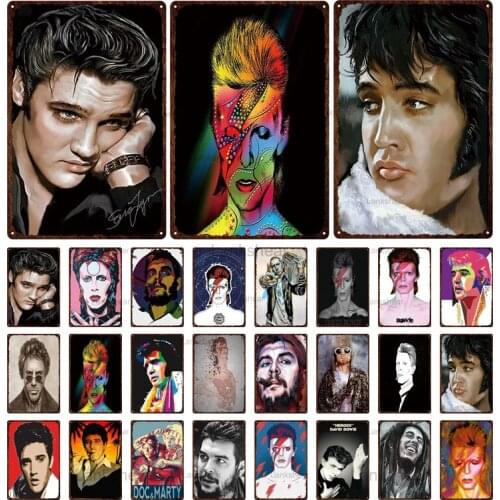 Retro Famous Movie Singer Star Metal Tin Sign Plate Plaque Home Bar Club Wall Art Decoration Iron Plate Paintings Poster 6Ms-11