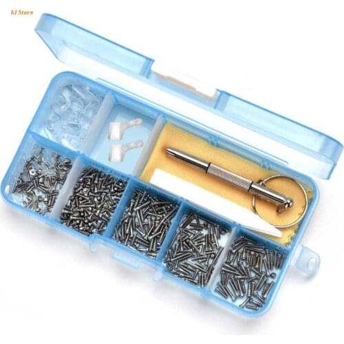Glasses Sunglasses Eye Glass Repair Kit Screws Nuts Pads Optical Repair Tool Set