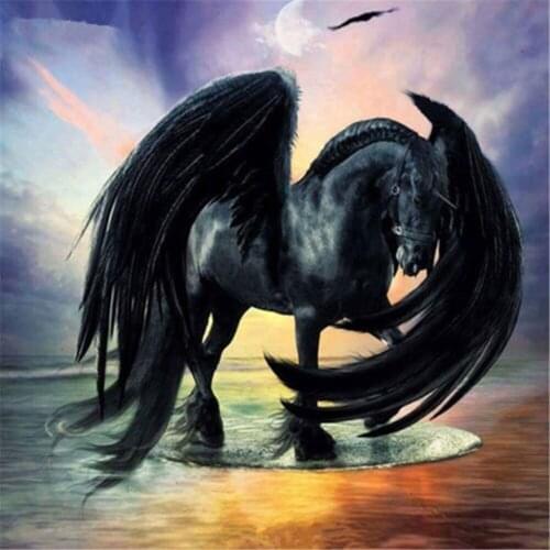 Horse Animal DIY Cross Stitch 11CT Embroidery Kits Needlework Craft Set Printed Canvas Cotton Thread Home Dropshipping