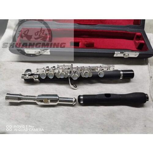 Advanced piccolo c key silver plated nice sound composite wood 2pcs mouthpieces