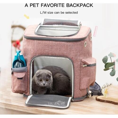 Transparent Portable Cat Backpack Pet Bag Breathable Holes Foldable Pet Travel Carrier Backpack For Cats And Small Dogs 20KG Pet