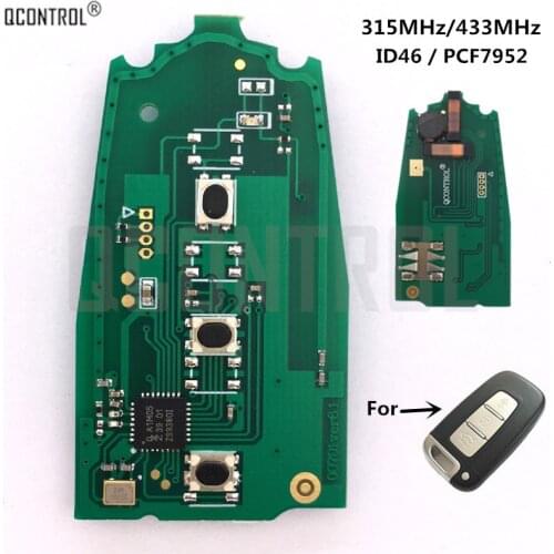 QCONTROL Car Remote Smart Key Circuit Board For HYUNDAI 315MHz 433MHz I30 I45 Ix35 Genesis Equus Veloster Tucson Sonata Elantra