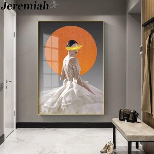 Modern Character Canvas Poster Elegant Lady Dancing Picture Print On Wall Art Bedroom Corridor Decoration Frameless Picture