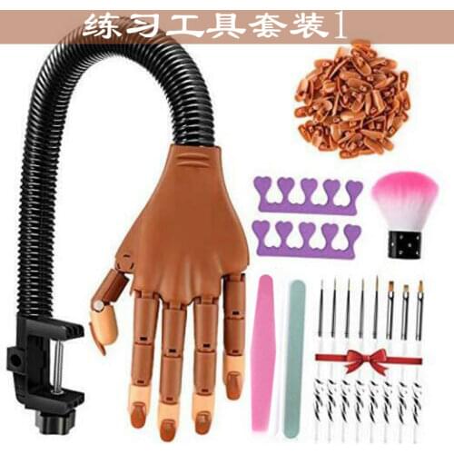 Nail Training Practice Hand With Nail File Flexible Adjustable False Fake Hands