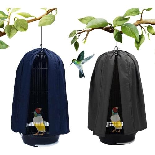 Outdoor New Bird Cage Cover Breathable Windproof Bird Parrot Nests Cover Round Cage Shield Light Proof Cage Cover Bird Suppli