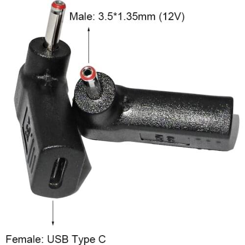 USB Type C Converter PD Female to 3.5x1.35mm 12V Laptop Power Adapter Connector for Jumper EZbook 2 3 6 Pro 3S for Medion Akoya