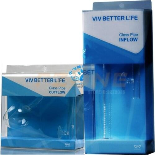VIV ADA Quality Clear Glass Poppy Inflow Outflow For Filter Pipe Water Pump Accessories Fish Plant Tank